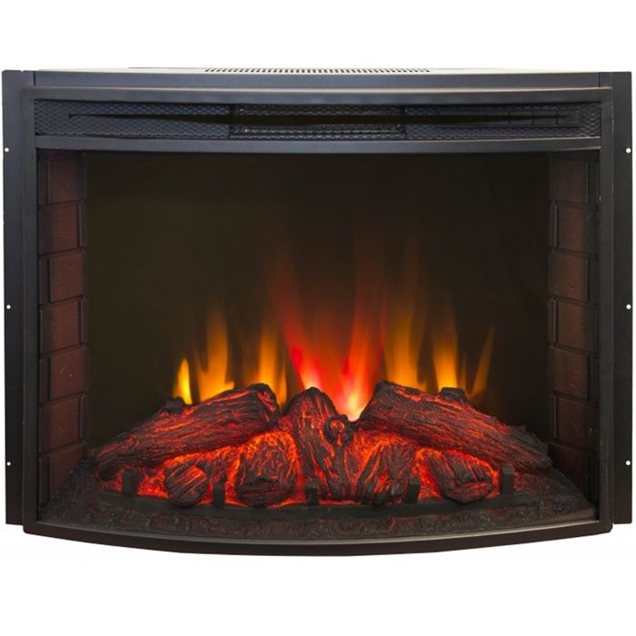 Камин белый электрический Real-Flame Athena 25/25,5 WT с очагом Evrika 25,5 LED пристенный со звуком фото#2