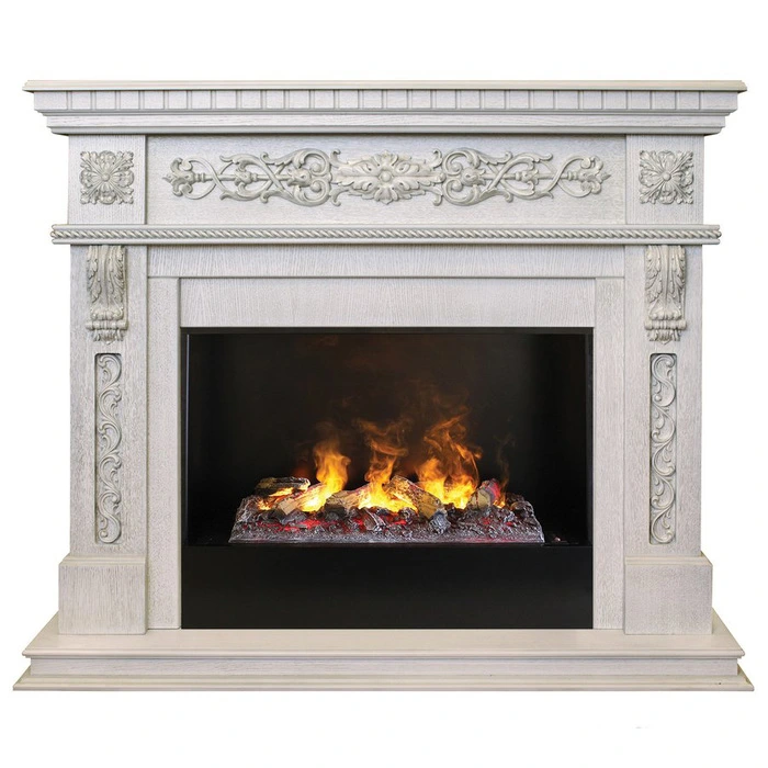Электрокамин Real-Flame Estella 25,5/26 WT-519G с очагом 3D CASSETTE 630 Black Panel