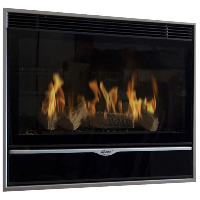 Встраиваемый газовый камин Karma ELEGANCE 67 Exclusive Slim line 15 silver