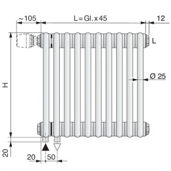 Радиатор отопления Arbonia 3100/16 N69 твв RAL 9016 фото#4