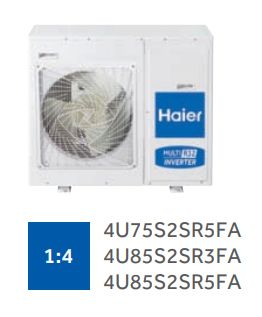 Внешний блок мульти сплит-системы Haier Free match  4U75S2SR5FA фото#2