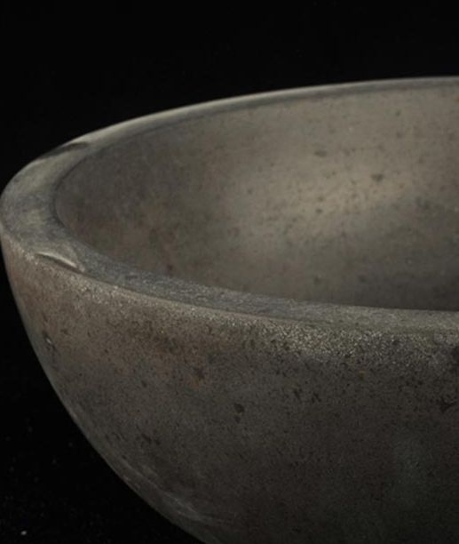 Базальтовая курна из черного камня - базальта Sheerdecor Bowl, Mongolian Black, Burning фото#2