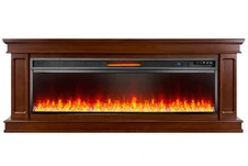 Линейный электрокамин Royal Flame Geneva 60 (темный дуб) с очагом Vision 60 LED
