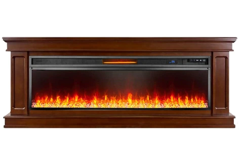 Линейный электрокамин Royal Flame Geneva 60 (темный дуб) с очагом Vision 60 LED
