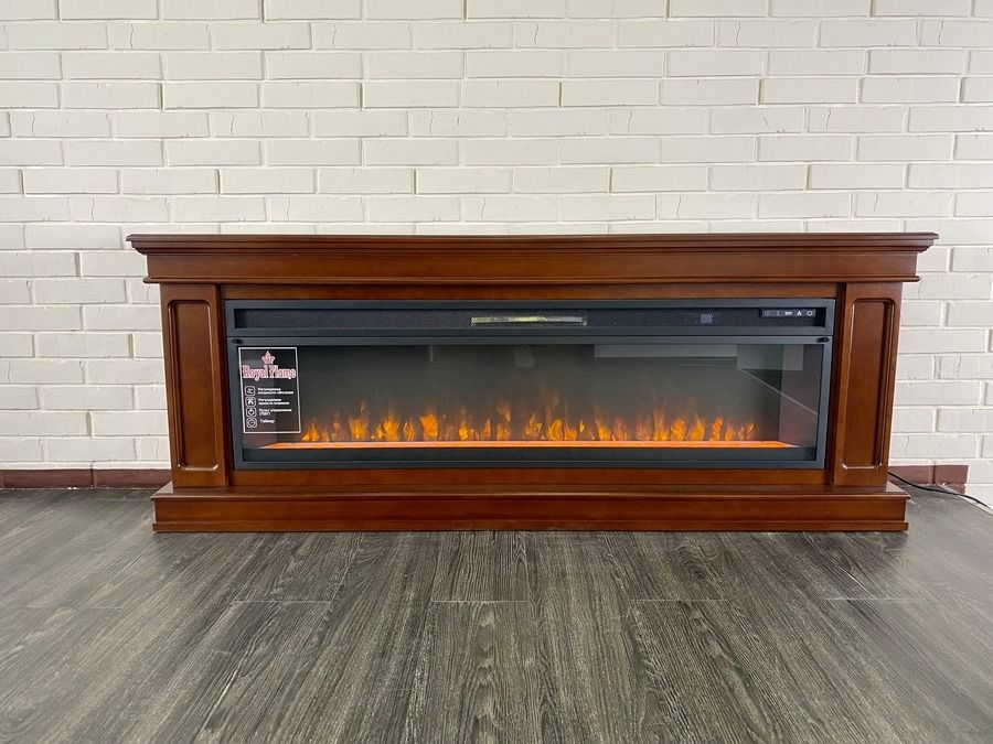 Линейный электрокамин Royal Flame Geneva 60 (темный дуб) с очагом Vision 60 LED фото#3