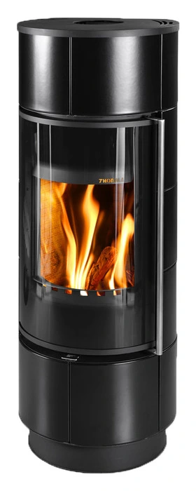 Дровяная печь THORMA ATIKA Ceramic EXTRA, черная, с аккумулирующими камнями