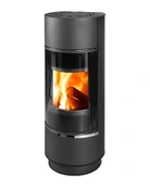 Дровяная печь THORMA ATIKA STEEL черная, с аккумулирующими камнями