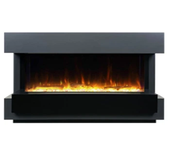 Линейный электрокамин Royal Flame Cube серый графит с очагом Astra 36