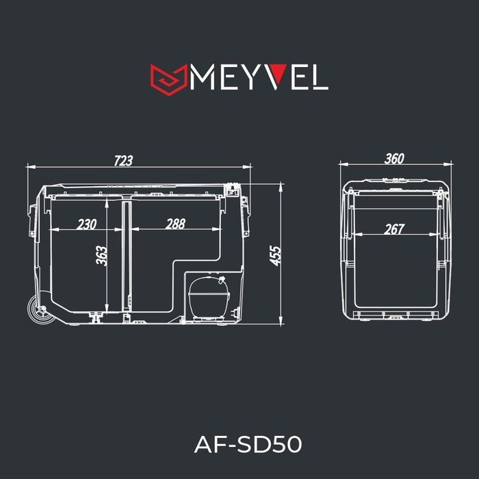 Компрессорный автохолодильник MEYVEL AF-SD50 фото#11