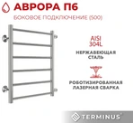 Водяной полотенцесушитель Terminus Аврора П6 500х600 бп500 фото#3