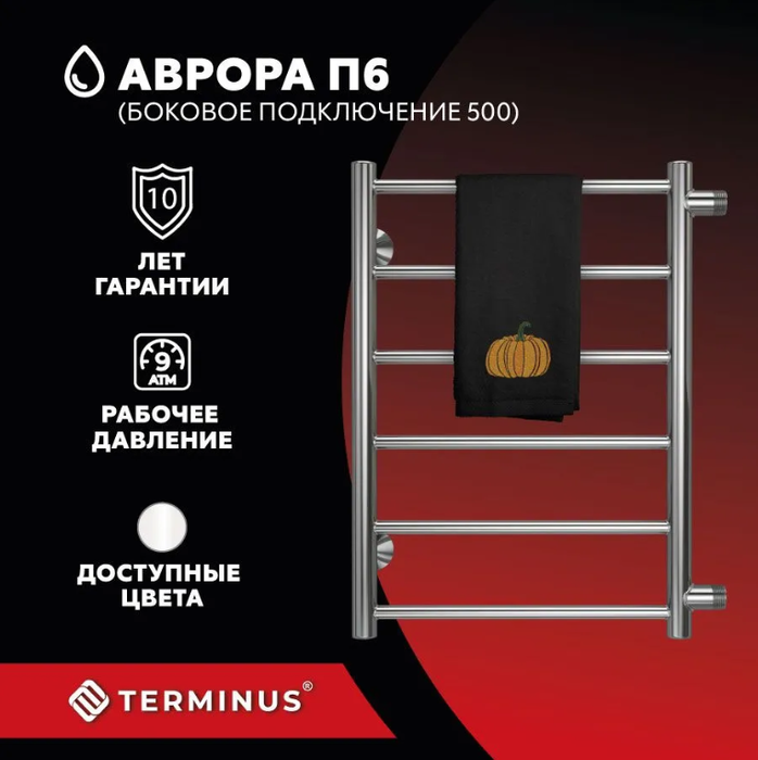 Водяной полотенцесушитель Terminus Аврора П6 400х600 бп500 фото#3