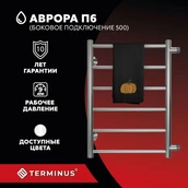 Водяной полотенцесушитель Terminus Аврора П6 400х600 бп500 фото#3