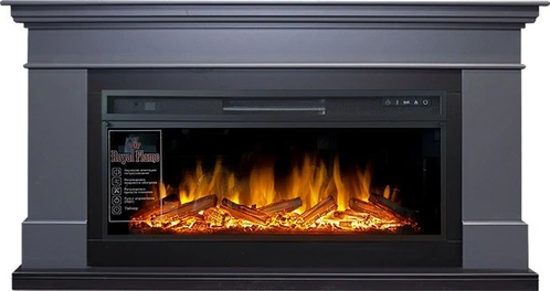 Линейный электрокамин Royal Flame California Graphite Grey (серый графит) с очагом Vision 42 LOG LED