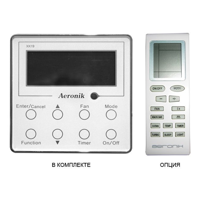 Кассетный фанкойл Aeronik AFP 200 XD/B-T с панелью ATB03 фото#3