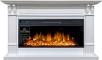 Линейный электрокамин Royal Flame Cardiff (белый) с очагом Vision 42 LOG LED