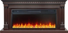 Линейный электрокамин Royal Flame Dallas (темный дуб) с очагом Vision 42 LED