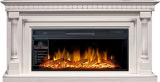 Линейный электрокамин Royal Flame Dallas (слоновая кость с патиной) с очагом Vision 42 LOG LED
