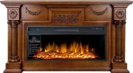 Линейный электрокамин Royal Flame London (орех) с очагом Vision 42 LOG LED
