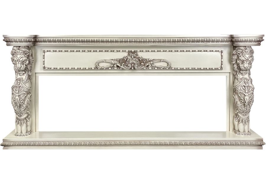 Линейный электрокамин Royal Flame Windsor 60 (cлоновая кость с темной патиной) с очагом Vision 60 LOG LED фото#2