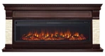 Линейный электрокамин Royal Flame Denver 60 (темный дуб / бежевый) с очагом Vision 60 LOG LED