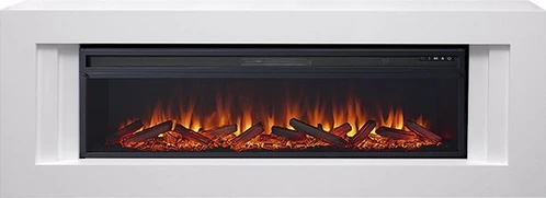 Линейный электрокамин Royal Flame Line 60 (белый) с очагом Vision 60 LOG LED