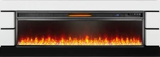 Линейный электрокамин Royal Flame Modern 60 (белый с черным) с очагом Vision 60 LOG LED
