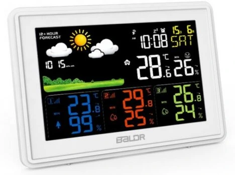 Цифровая метеостанция с радиодатчиком BALDR B0359WST4H4PR (белый)