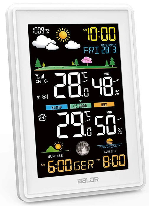 Цифровая метеостанция с радиодатчиком BALDR B0360WST2H2PR-V3 (белый)