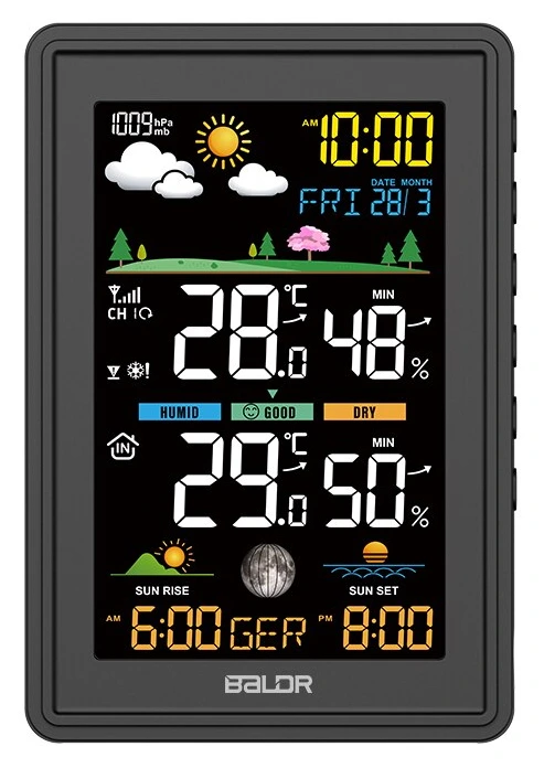 Цифровая метеостанция с радиодатчиком BALDR B0360WST2H2PR-V3 (черный)