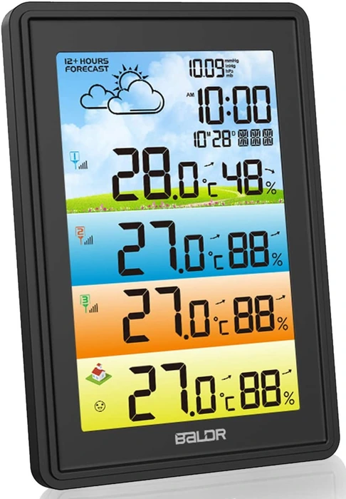 Цифровая метеостанция с радиодатчиком BALDR B0360WST4H4PR (черный)