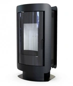 Дровяная печь DEFRO HOME OVAL, черная сталь
