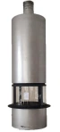 Готовый дровяной каминокомплект TRAFORART DIAMANTE CENTRAL INOX со стеклом