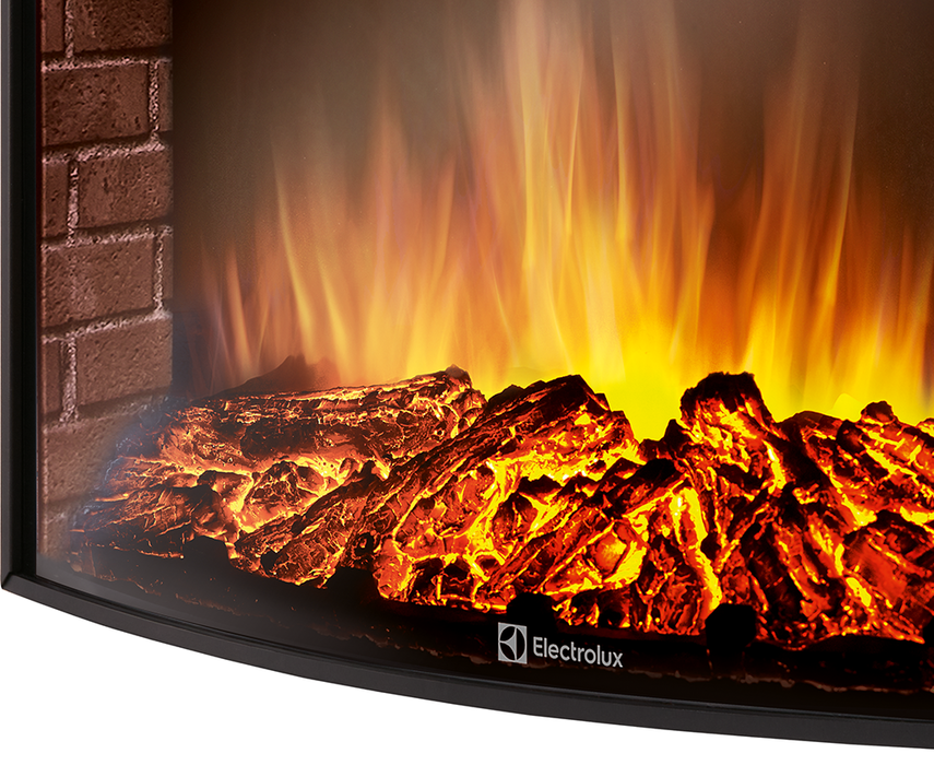 Электрокамин Electrolux EFP/P-3320RLS с порталом Firelight Pietra Nuovo 30 камень сланец белый, шпон темный дуб фото#3