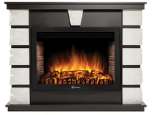 Электрокамин Electrolux EFP/P-3020LS с порталом Firelight Excalibur 30 камень белый, шпон венге