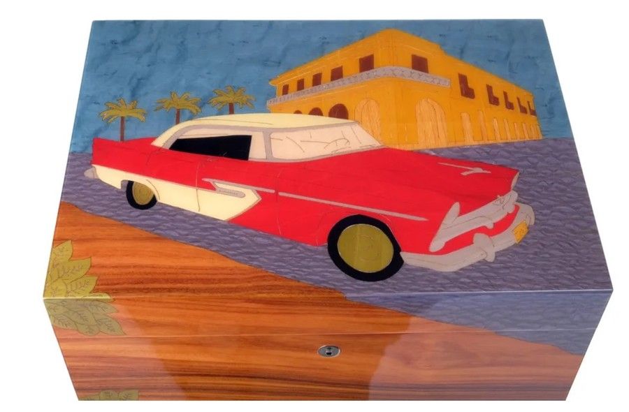 Настольный хьюмидор Gentili Cuba на 80 сигар Инкрустация CUBA фото#2