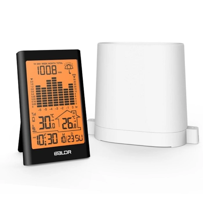 Цифровая метеостанция с радиодатчиком BALDR B0341WST2 (черный)