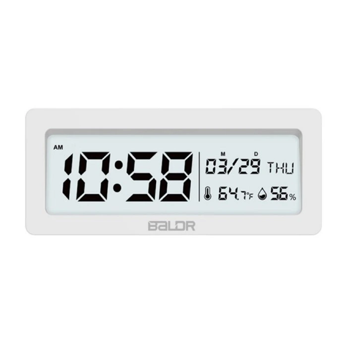Цифровая метеостанция без радиодатчика BALDR B0337STH (белый)