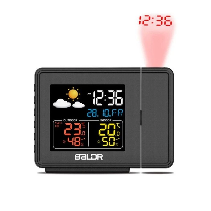 Часы с красной проекцией BALDR B0367WST2H2R-V1