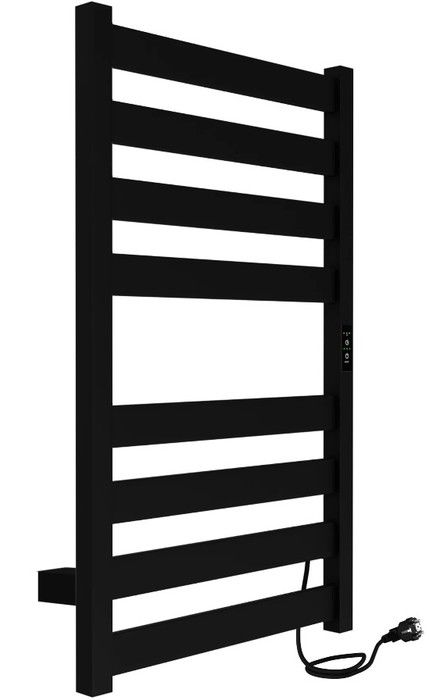 Электрический полотенцесушитель лесенка INDIGO Oktava Slim 5 (el) 80/40 Черный муар фото#2