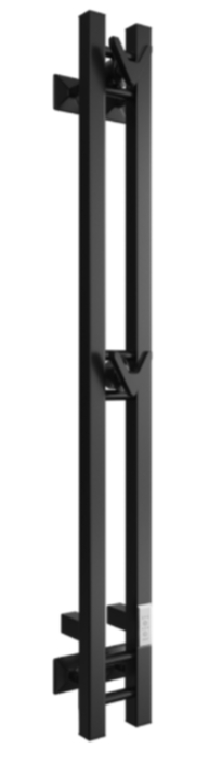 Электрический полотенцесушитель вертикальная лесенка Двин X plaza neo 160/10 el, чёрный матовый фото#2