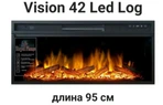 Линейный электрокамин Royal Flame Atlanta (тем. дуб) с очагом Vision 42 LOG LED фото#3