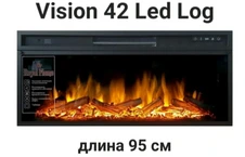 Линейный электрокамин Royal Flame Denver (тем. дуб) с очагом Vision 42 LOG LED фото#3