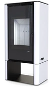 Дровяная печь DEFRO HOME SOLUM LOG, белая сталь