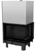 Угловая правая дровяная топка Kratki MBZ/P/BS/G черная футеровка