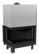 Угловая левая дровяная топка Kratki MBO/L/BS/G черная футеровка
