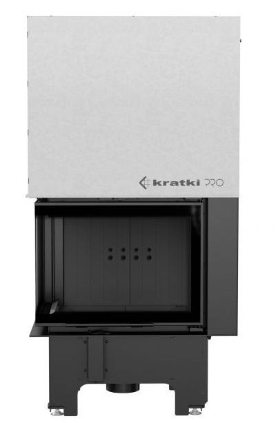 Угловая левая дровяная топка Kratki VNL/610/430 черная футеровка фото#2