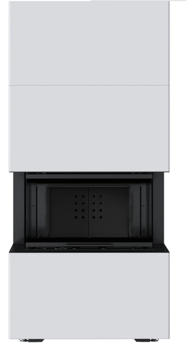 Готовый дровяной каминокомплект Kratki Home Easy Box белый с топкой NBC черная футеровка