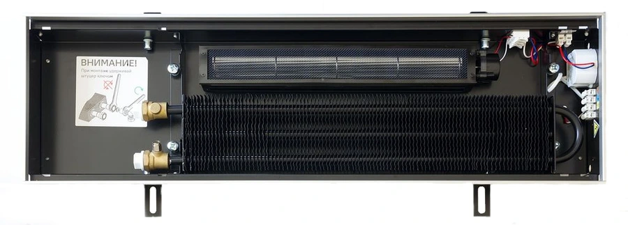 Внутрипольный конвектор длиной 30 см - 1 м KVZ Vent 420-80-800