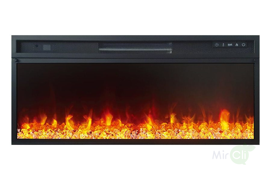 Линейный электрокамин Royal Flame Basel (белый с черным) с очагом Vision 42 LED фото#3