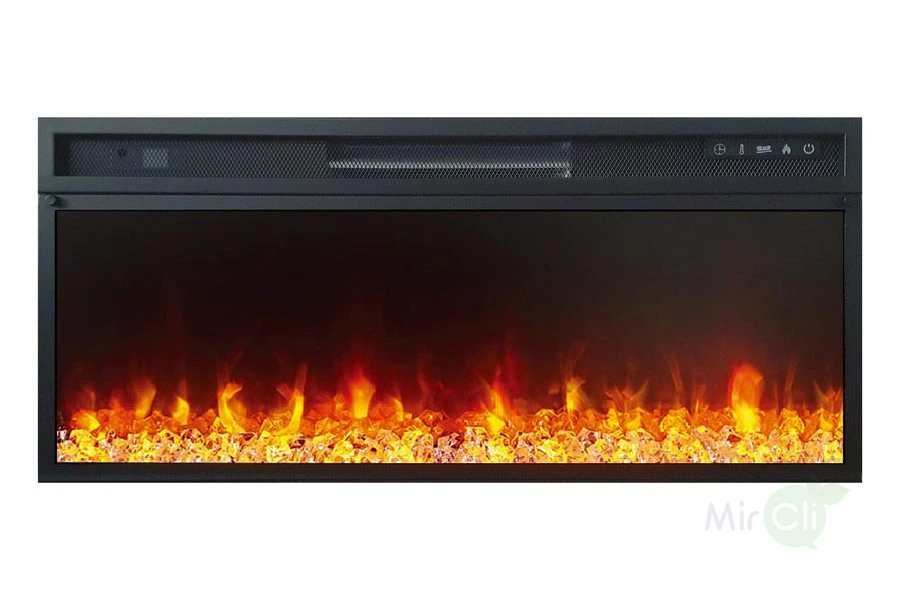 Линейный электрокамин Royal Flame Basel (белый с черным) с очагом Vision 42 LED фото#3